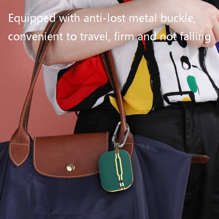 Plated Fabric Bluetooth Earphone Protective Cover + PC Protective Cover Case, For AirPods Pro