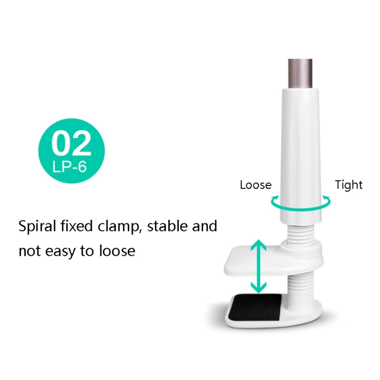 LP-6 Tablet Mobile Phone Lazy Bracket Detachable Bed Bracket, Style:, Two-stage (Golden), Two-stage （Silver), Two-stage (Cute Pink), Two-stage (Titanium Gray), Two-stage (Blue), Three-stage (Golden), Three-stage (Silver), Three-stage (Cute Pink)�������...