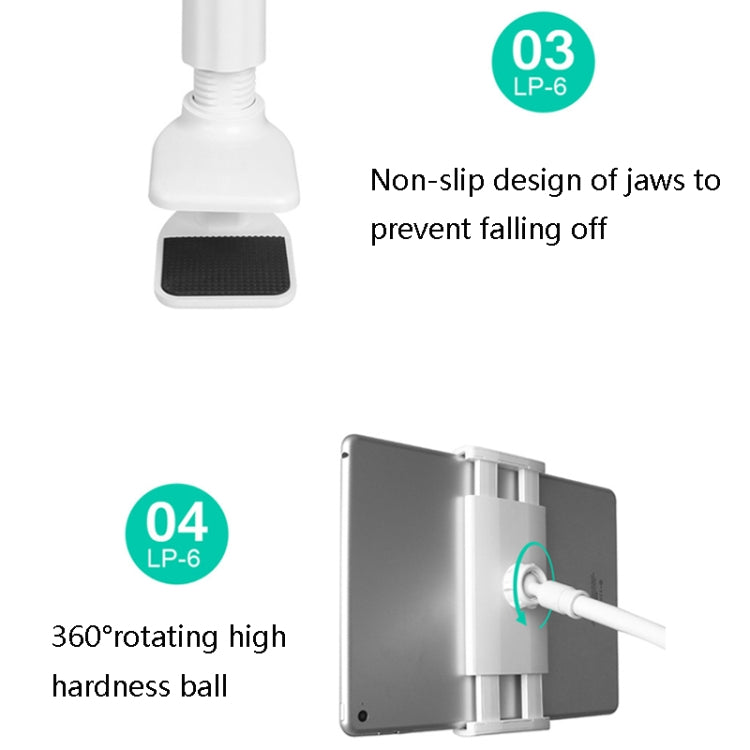 LP-6 Tablet Mobile Phone Lazy Bracket Detachable Bed Bracket, Style:, Two-stage (Golden), Two-stage （Silver), Two-stage (Cute Pink), Two-stage (Titanium Gray), Two-stage (Blue), Three-stage (Golden), Three-stage (Silver), Three-stage (Cute Pink)�������...