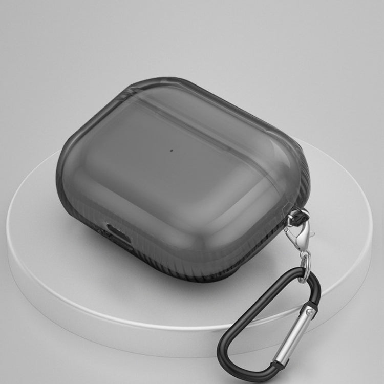 2 PCS Earphone Protective Cover TPU Airbag Transparent Protective Shell For AirPods Pro, Transparent Pink, Transparent Black, Transparent Green, Transparent