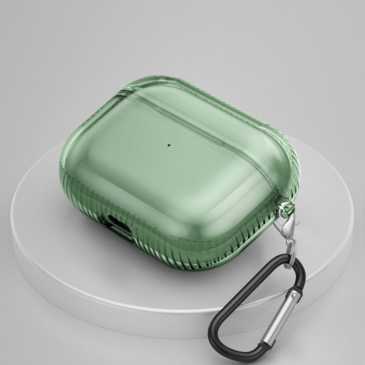 2 PCS Earphone Protective Cover TPU Airbag Transparent Protective Shell For AirPods Pro, Transparent Pink, Transparent Black, Transparent Green, Transparent