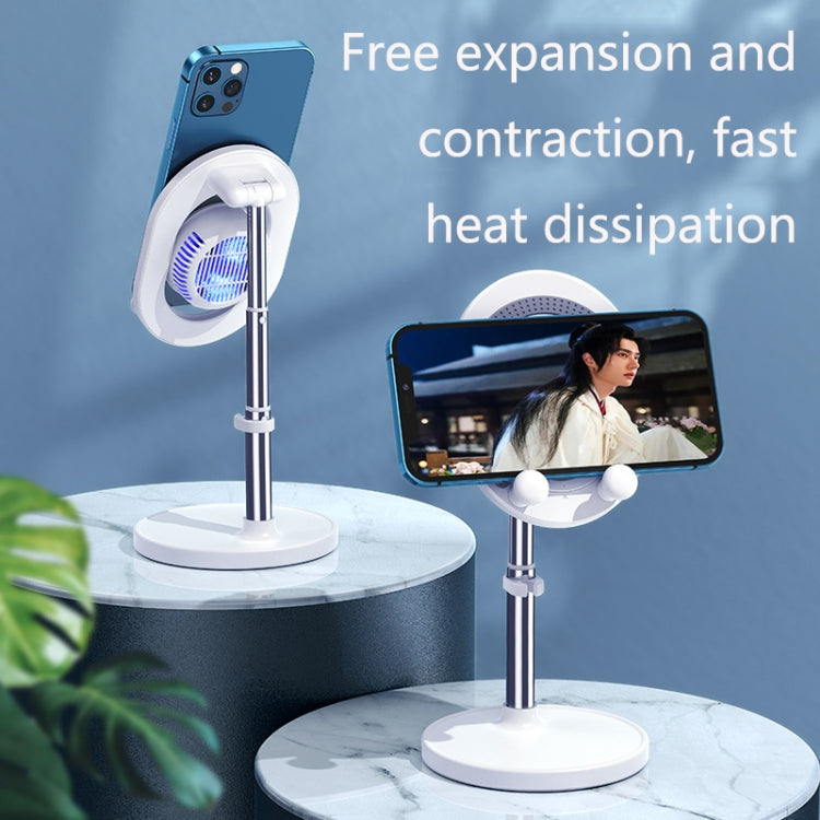 OATSBASF Live Telescopic Desktop Radiator Compact Portable Cooling Phone Holder, Standard:, Bracket Pink