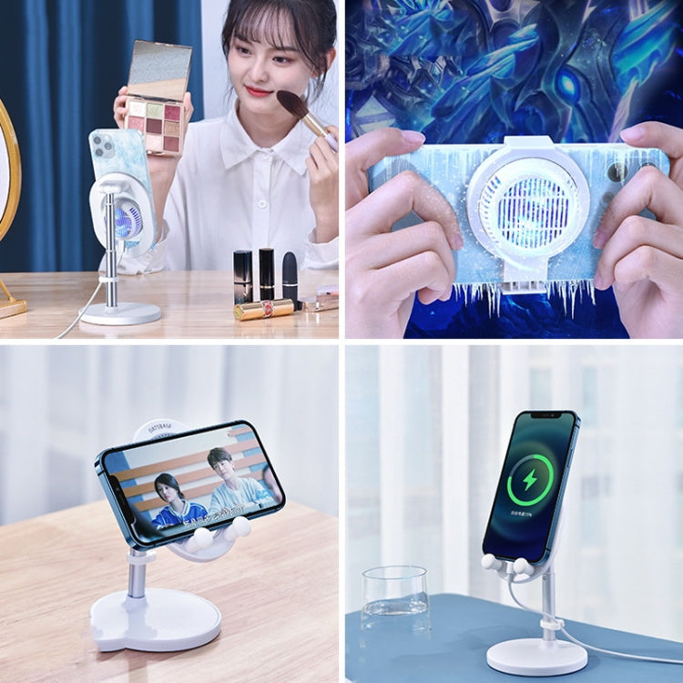 OATSBASF Live Telescopic Desktop Radiator Compact Portable Cooling Phone Holder, Standard:, Bracket Pink