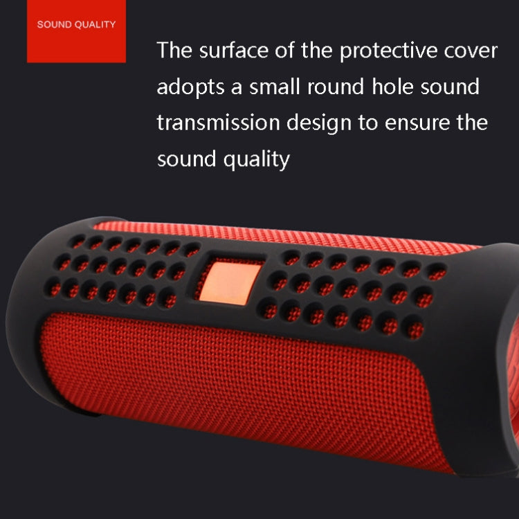 JBA-F5 Bluetooth Speaker Case Environmentally Friendly Silicone Protective Shell for JBL Flip 5, Black, Red, Navy Blue