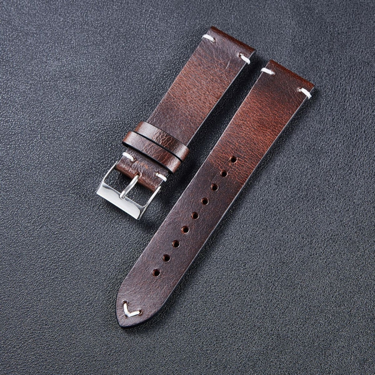 HB001 Color-Changing  Retro Oil Wax Leather Ultra-Thin Universal Watch Strap, 20mm, 22mm, 18mm