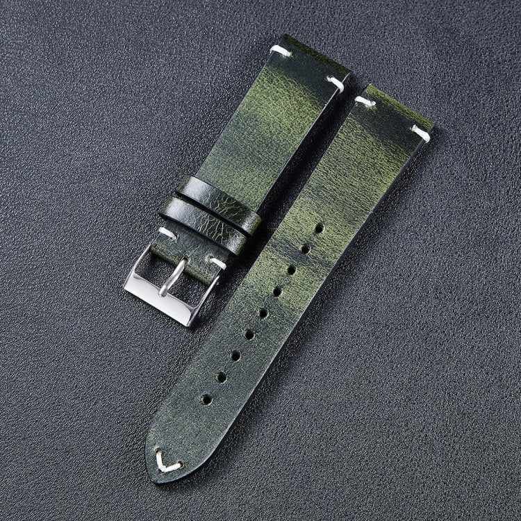 HB001 Color-Changing  Retro Oil Wax Leather Ultra-Thin Universal Watch Strap, 20mm, 22mm, 18mm