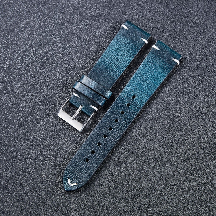 HB001 Color-Changing  Retro Oil Wax Leather Ultra-Thin Universal Watch Strap, 20mm, 22mm, 18mm