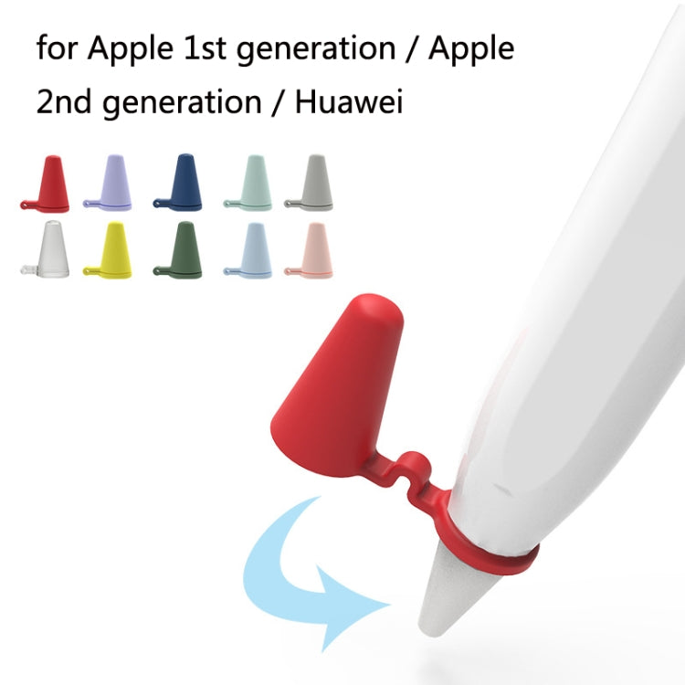 25 PCS Silicone Stylus Nib Case For Apple Pencil 1 / 2 & Huawei Magic Pencil, Transparent, Light Blue, Water Duck, Row Violet, Midnight Green, Blue, Gray, Yellow, Red, Pink, Black
