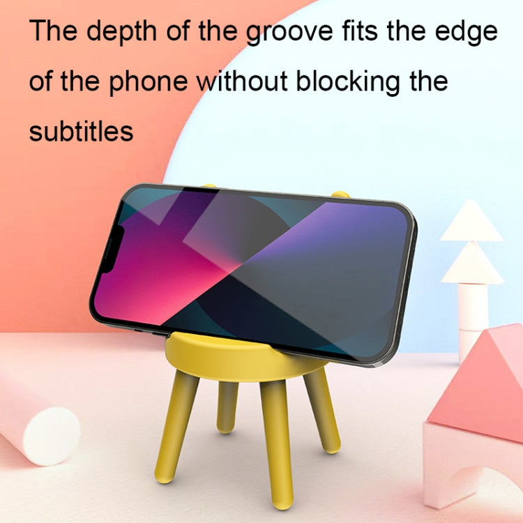 Cartoon Chair Shape Desktop Mobile Phone Holder Cute Mini Universal Phone Rack, Deer(Pink)