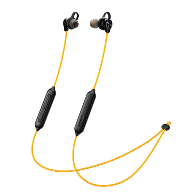 vivo IQOO Stereo Surround Sound Bluetooth Hanging Neck Magnetic Sports Earphones, vivo IQOO(Yellow)