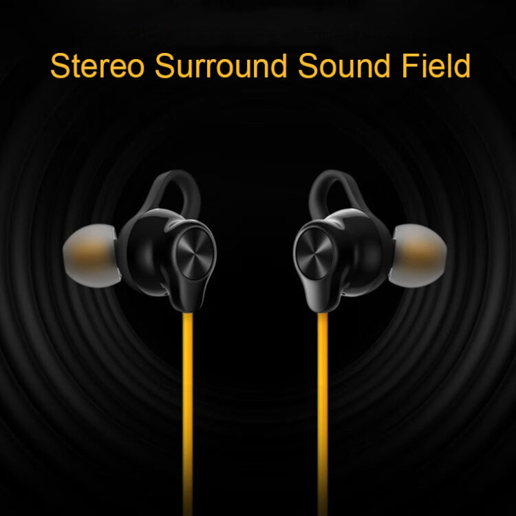 vivo IQOO Stereo Surround Sound Bluetooth Hanging Neck Magnetic Sports Earphones, vivo IQOO(Yellow)