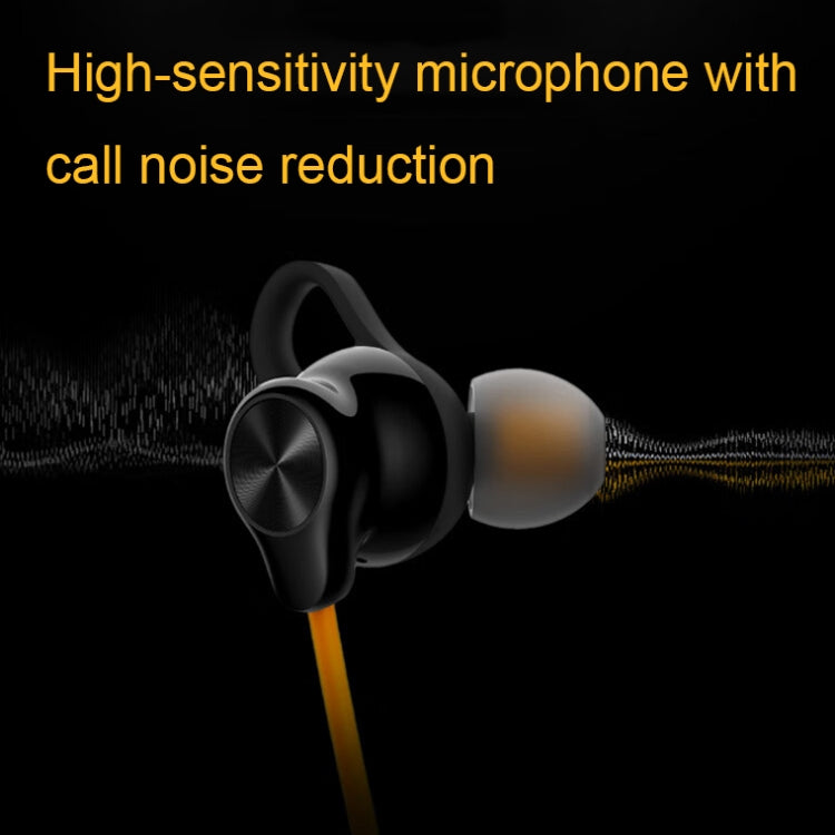 vivo IQOO Stereo Surround Sound Bluetooth Hanging Neck Magnetic Sports Earphones, vivo IQOO(Yellow)