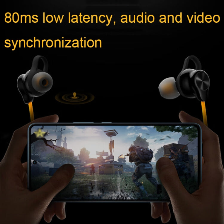 vivo IQOO Stereo Surround Sound Bluetooth Hanging Neck Magnetic Sports Earphones, vivo IQOO(Yellow)