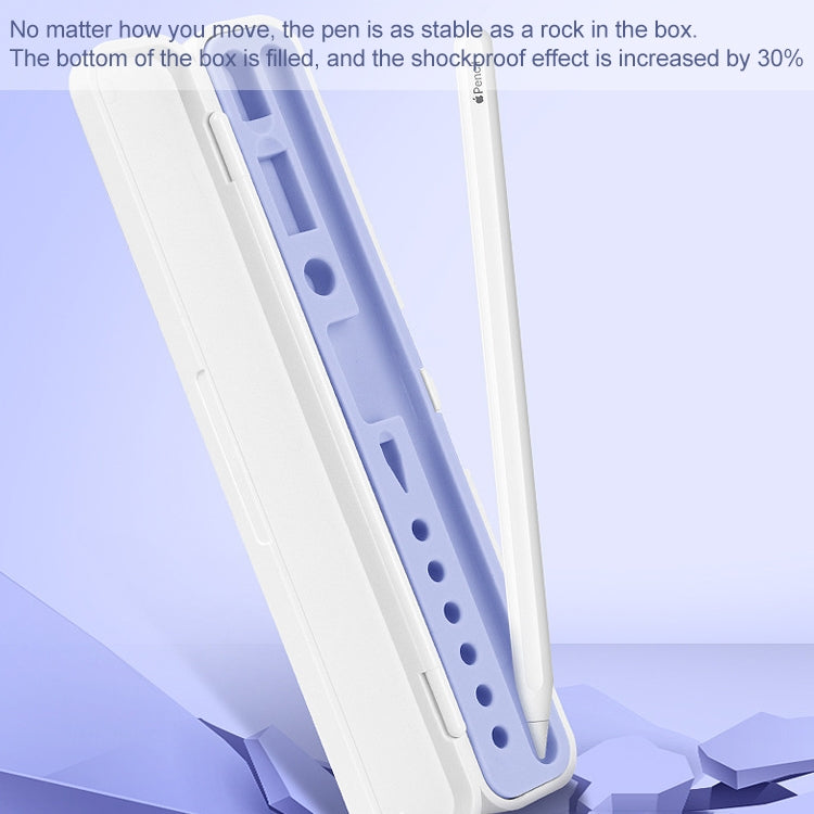 2 PCS Silicone Stylus Storage Box For Apple Pencil 1 / 2, Sky Blue, Night Green, Graphite Black, Tender Green, Cloves Purple, Sea Blue