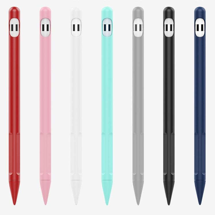 2 Sets 4 In 1 Stylus Silicone Protective Cover + Anti-Lost Rope + Double Pen Nip Cover Set For Apple Pencil 1, Jade White, Ink Black, Mint Green, Fresh Pink, Red, Midnight Blue, Business Gray