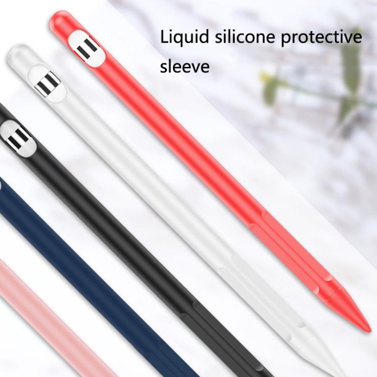 2 Sets 4 In 1 Stylus Silicone Protective Cover + Anti-Lost Rope + Double Pen Nip Cover Set For Apple Pencil 1, Jade White, Ink Black, Mint Green, Fresh Pink, Red, Midnight Blue, Business Gray