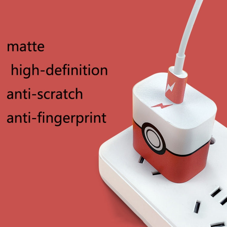 4 Sets PVC Creative Stickers For 18W/20W US Plug Charger & Type-C to 8 Pin Data Cable, 047, 059