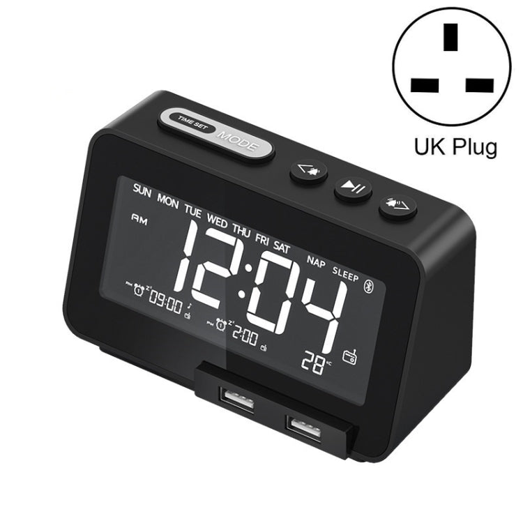 K5 Wireless Bluetooth Speaker Desktop Alarm Clock Radio, US Plug, EU Plug, UK Plug