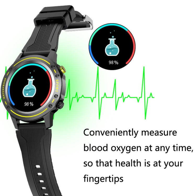 OD-1 Heart Rate Sphygmomanometer Step Body Temperature Waterproof High-Quality Speaker Bluetooth Call Bracelet, Yellow, Red, Silver Gray