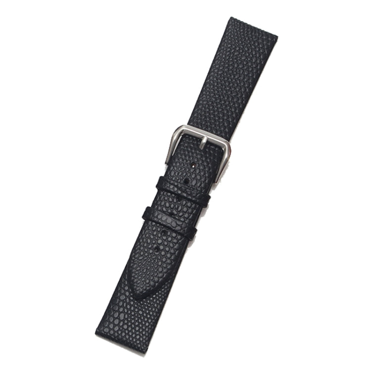 Thin Watch Chain With Calfskin Lizard Pattern Strap, Strap Width  12mm, Strap Width  18mm