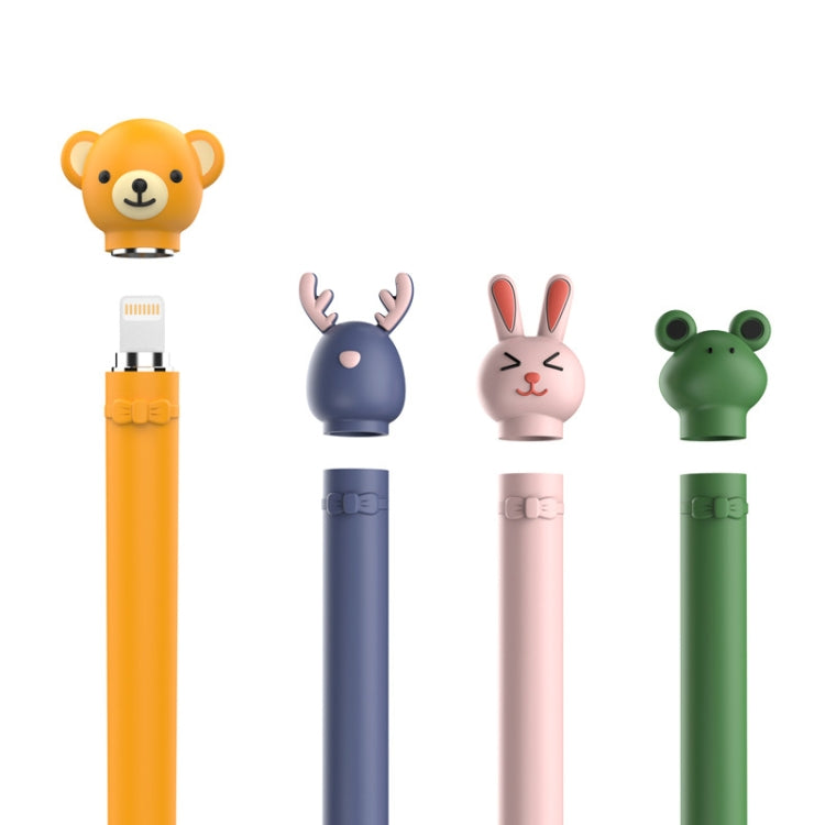 Cartoon Silicone Capacitive Pen Non-Slip And Anti-Drop Protective Cover, For Apple Pencil 1
