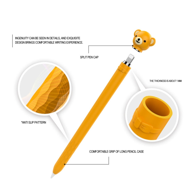 Cartoon Silicone Capacitive Pen Non-Slip And Anti-Drop Protective Cover, For Apple Pencil 1