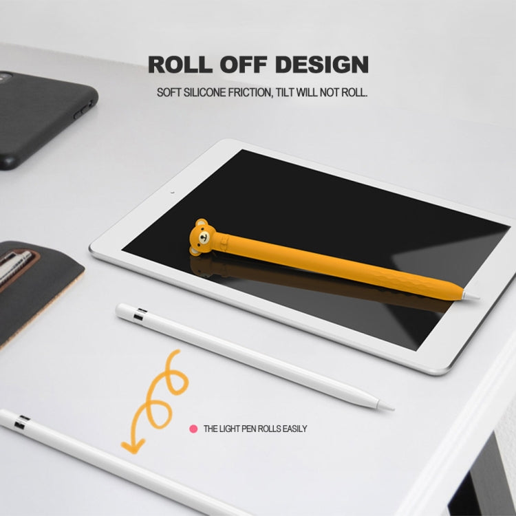 Cartoon Silicone Capacitive Pen Non-Slip And Anti-Drop Protective Cover, For Apple Pencil 1