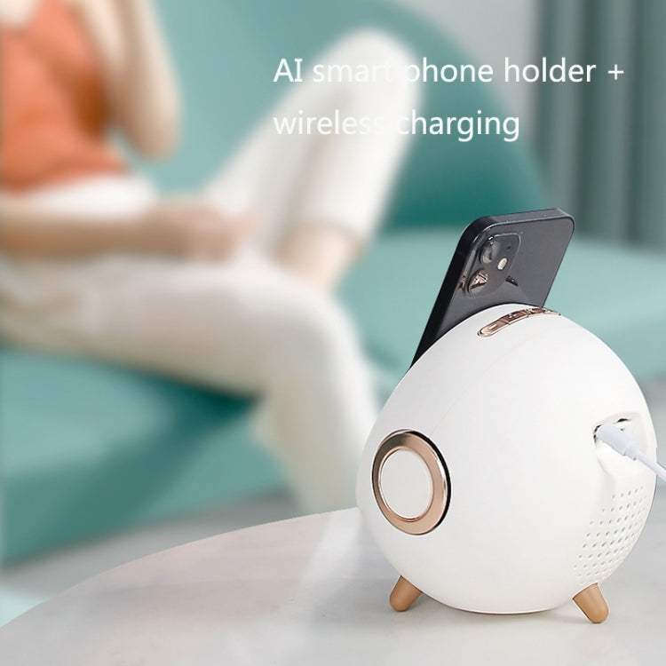Mini Desktop Multi-Function Smart Wireless Charging Bluetooth Speaker with Alarm Clock & Phone Holder Function