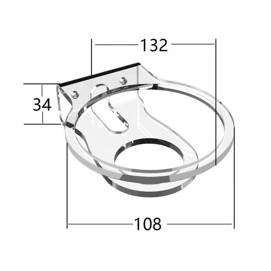 Angled view of universal acrylic HomePod Mini wall mount bracket