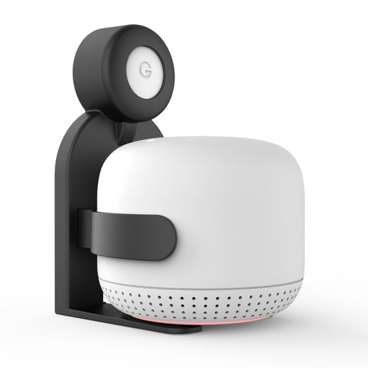 JGL01 bracket securely holding Nest Wifi Point on bedroom wall