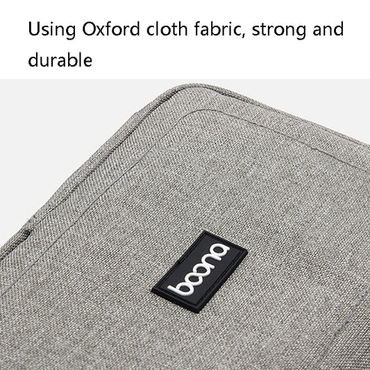 Baona BN-B005 multi-function pouch opened to show internal organization for Mac and Apple accessories