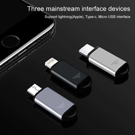 Black 8-pin mobile phone remote with IR technology for device control