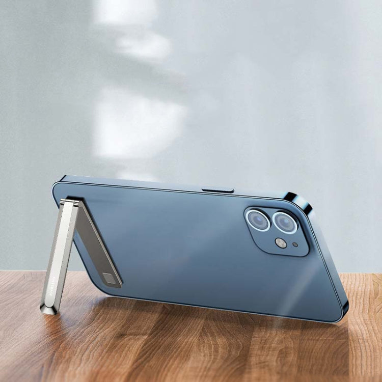 Oatsbasf 03654 Mini Mobile Phone Holder Back Sticker Portable Folding Desktop Multifunctional Magnetic Stand, 03654 Grey, 03654 Gold