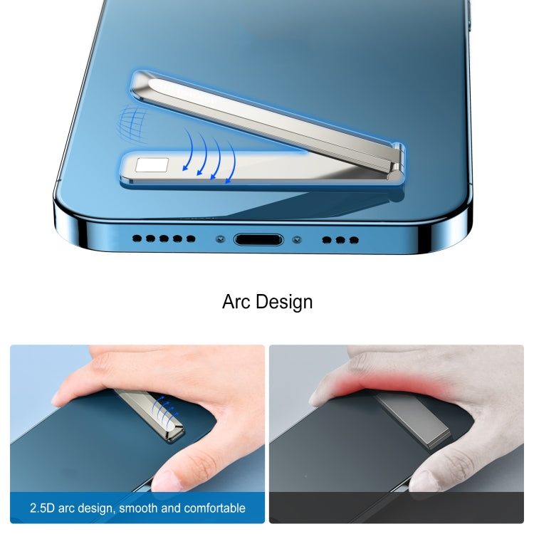 Oatsbasf 03654 Mini Mobile Phone Holder Back Sticker Portable Folding Desktop Multifunctional Magnetic Stand, 03654 Grey, 03654 Gold