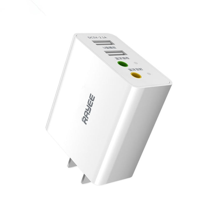 RAEYY D80 Bluetooth Adapter Audio Receiver Support 2.1A Dual USB Fast Charge, US Plug