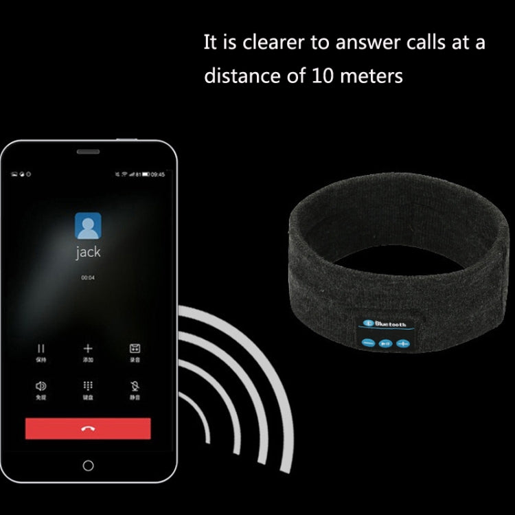 Bluetooth Headset Sports Headband Outdoor Running Yoga Sweat-Absorbent Headscarf, Black, Gray, Dark Gray