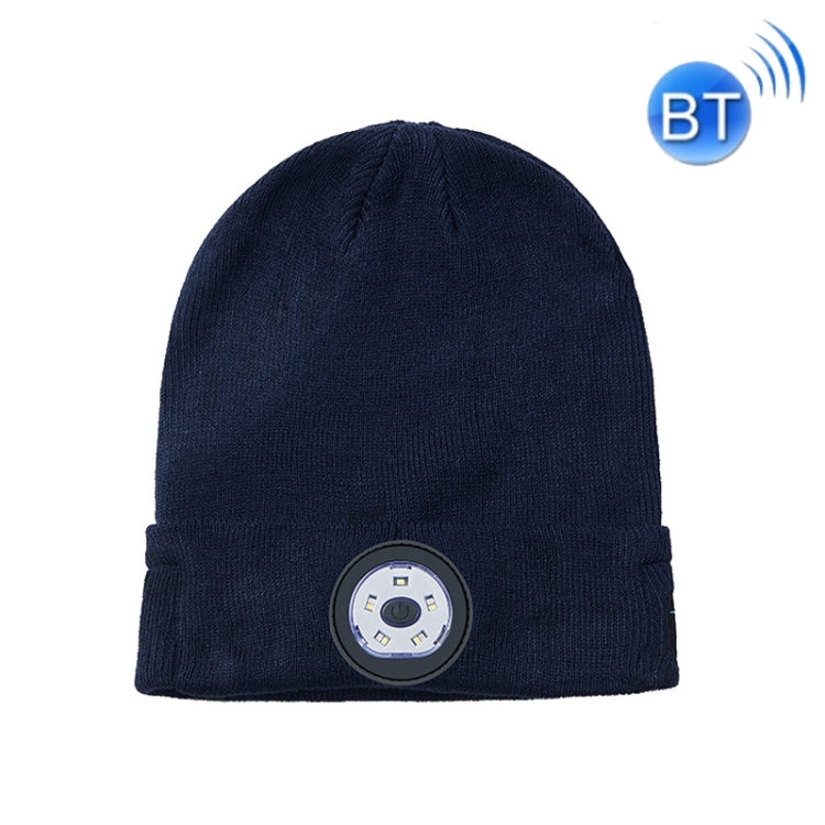 M1-BL LED Glowing Bluetooth Music Hat Wireless Call Night Running Hat, Black, Navy, Gray