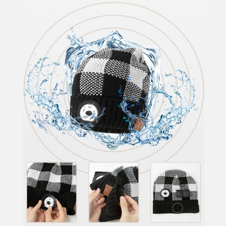 M3-BL Bluetooth LED Music Headset Hat Lady Warm Night Lighting Hat