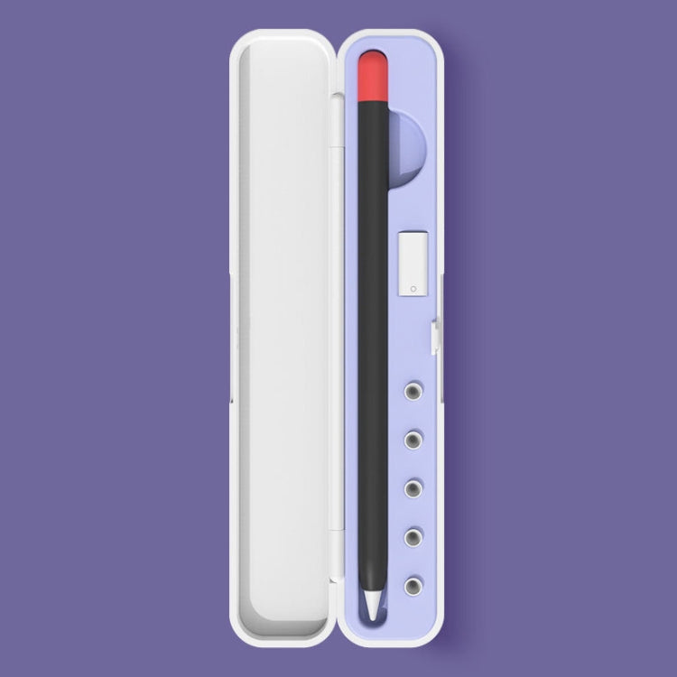 Étui de protection en silicone pour stylet Apple Pencil 1/2. Spécifications : 8 mm (noir graphite), 8 mm (violet clou de girofle), 8 mm (vert nuit foncé), 8 mm (bleu glacier), 10 mm (noir graphite), 10 mm (violet clou de girofle), 10 mm (vert nuit foncé).