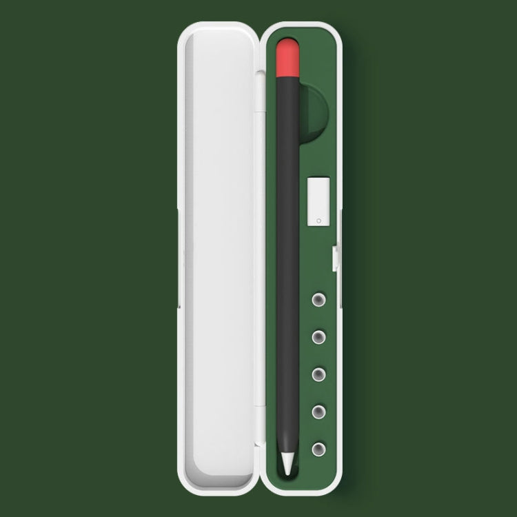 Étui de protection en silicone pour stylet Apple Pencil 1/2. Spécifications : 8 mm (noir graphite), 8 mm (violet clou de girofle), 8 mm (vert nuit foncé), 8 mm (bleu glacier), 10 mm (noir graphite), 10 mm (violet clou de girofle), 10 mm (vert nuit foncé).