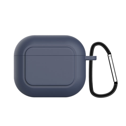 Durable silicone protective cover for AirPods 3 in White with secure metal clasp