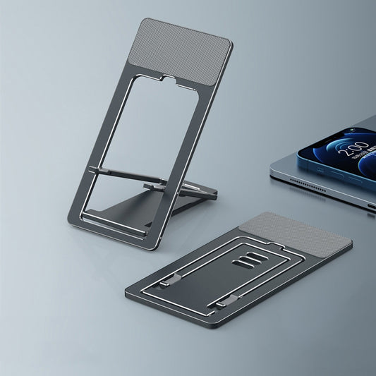 HZ10 slim portable desktop live stand for mobile phones in gray and silver
