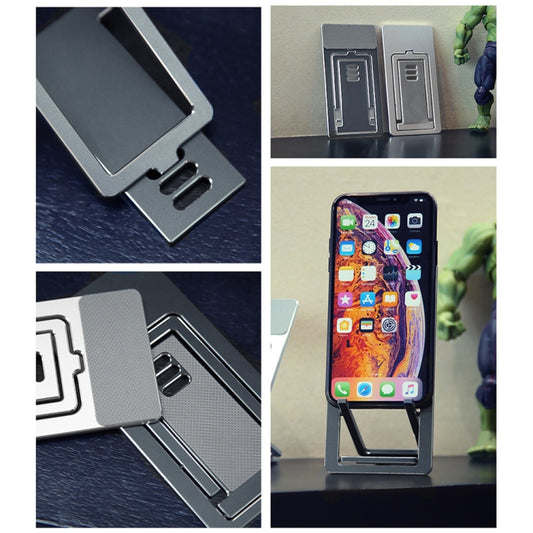 Smartphone on multifunctional desktop stand showing hands-free viewing setup