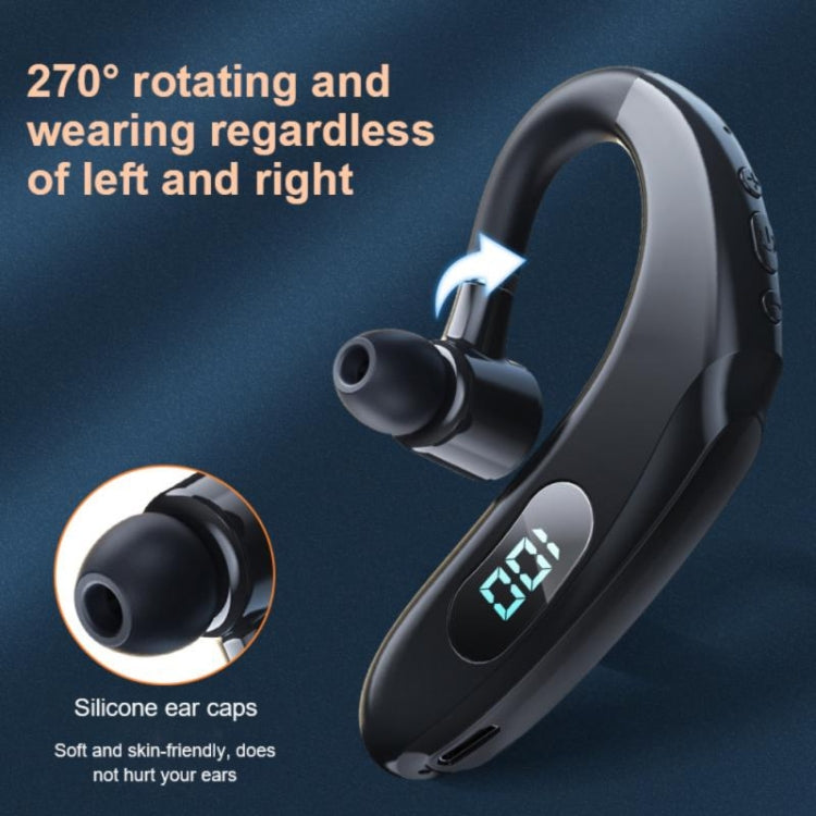 Écouteurs stéréo Bluetooth 5.2 professionnels à affichage numérique Q20, avec crochet d'oreille, pour le sport, vert, rose, jaune, bleu, noir et blanc