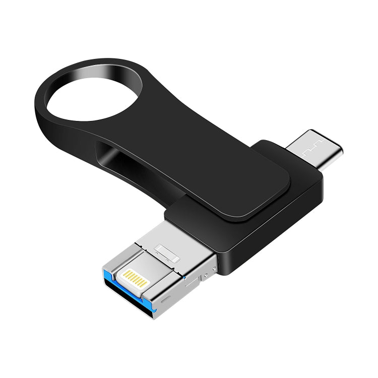 USB 3.0 + 8 Pin + USB-C / Type-C 3 in 1 Mobile Computer Metal U-Disk, 16GB, 32GB, 64GB, 8GB