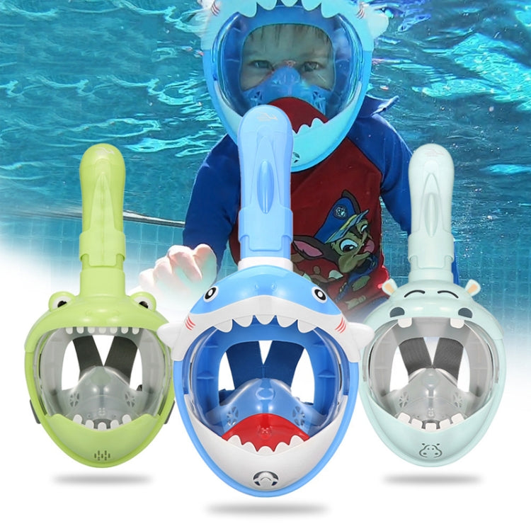 Cartoon Kids Full Dry Diving Mask Swimming Anti-Fog Snorkeling Mask, XS