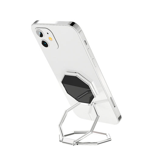 Metal sticky phone ring holder desktop stand for mobile devices