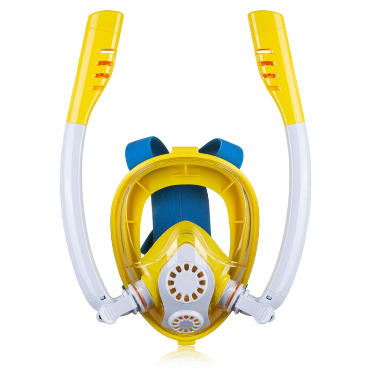 Kids Double Tube Full Dry Silicone Diving  Snorkeling Mask Swimming Glasses, XS