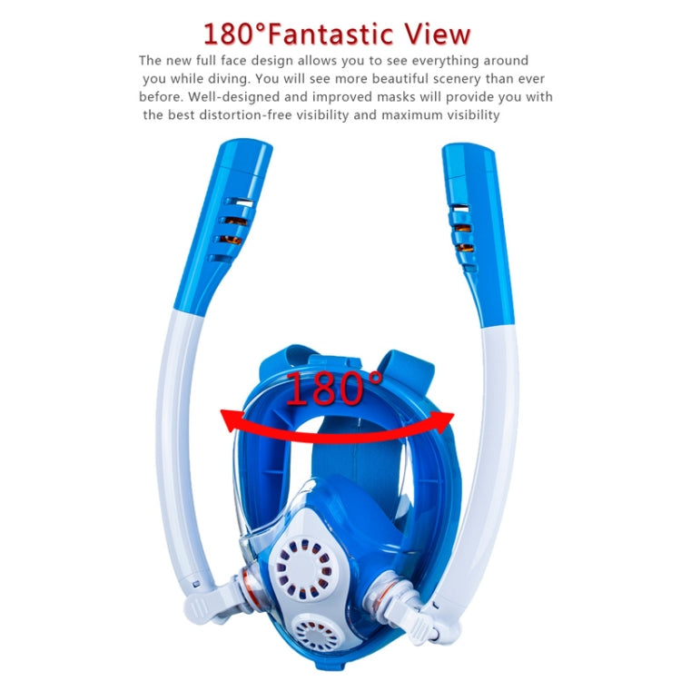 Kids Double Tube Full Dry Silicone Diving  Snorkeling Mask Swimming Glasses, XS