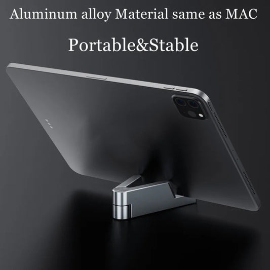 Foldable phone holder supports smartphones tablets up to 10 inches